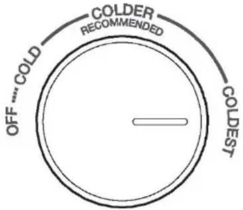 HOOVER HOCH1T518EBK - Temperatureinstellung des Kühlfachs - 1