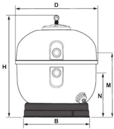 Jandy SFSM-60 - Dimensions - 1