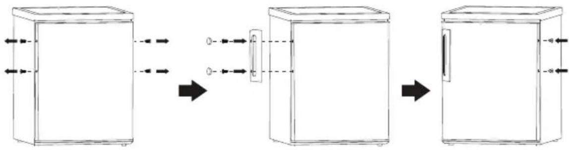 HOOVER HOLHS58EWK - Réversibilité de la porte - 6