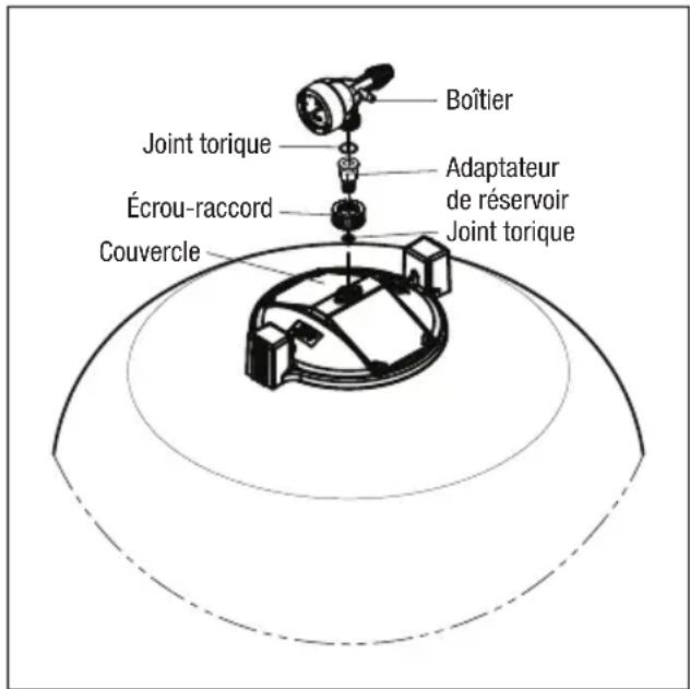 Jandy JS60-SM - Ancrage du filtre au socle de l'équipement - 2
