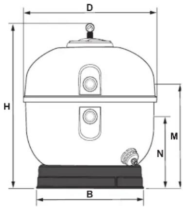 Jandy SFSM-100 - Dimensions - 1