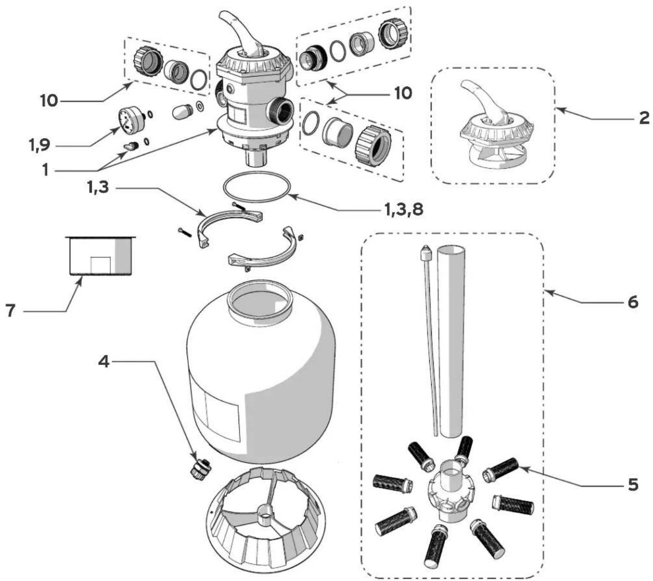 Jandy SFTM24-2.0 - REPLACEMENT PARTS - 1