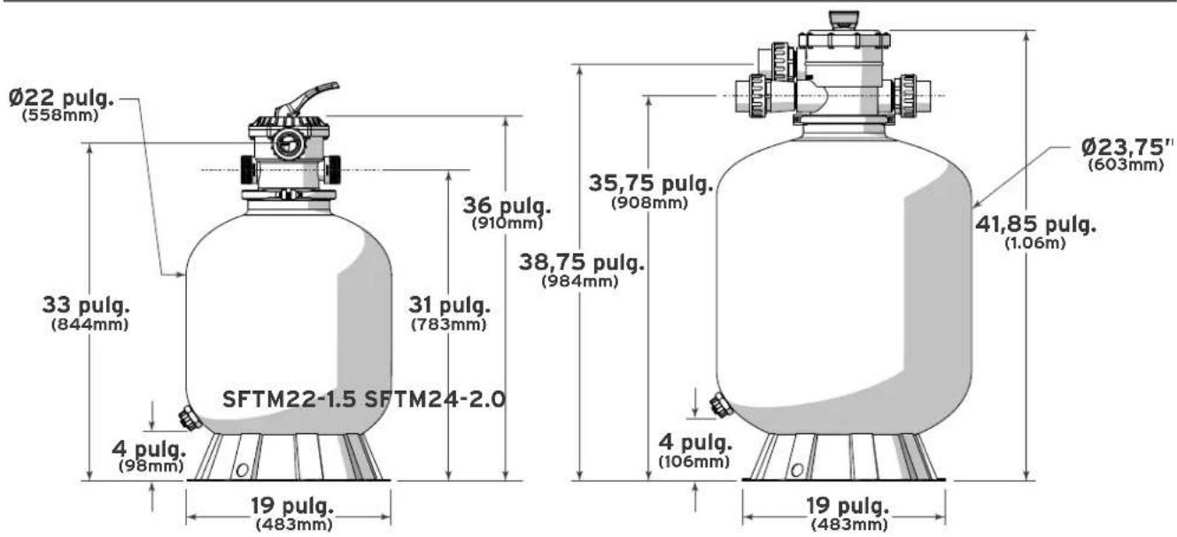 Jandy SFTM24-2.0 - DIMENSIONES APROXIMADAS - 1