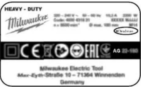 MILWAUKEE AGV 22-180 E - AG 22-230 E - 12