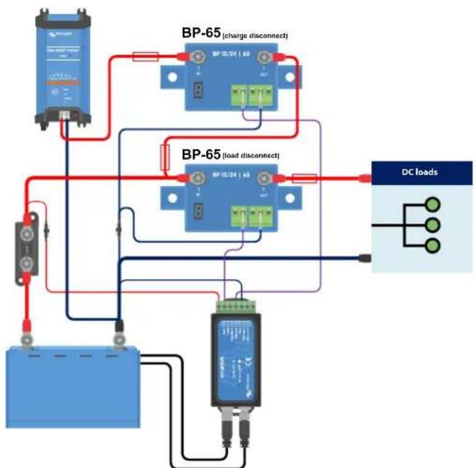 VICTRON ENERGY BatteryProtect 12/24V - Deux BatteryProtect pour le contrôle des consommateurs et des chargeurs - 1