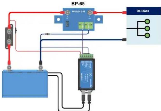 VICTRON ENERGY BatteryProtect 12/24V - BatteryProtect Dans un système au lithium avec BMS externe et sortie de déconnexion de consommateur - 2