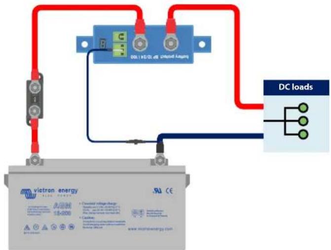 VICTRON ENERGY BatteryProtect 12/24V - BatteryProtect dans un système simple - 1