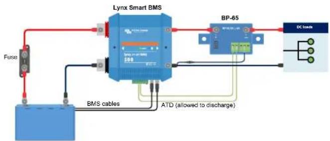 VICTRON ENERGY BatteryProtect 12/24V - BatteryProtect Dans un système de batterie au lithium avec un BMS externe - 2