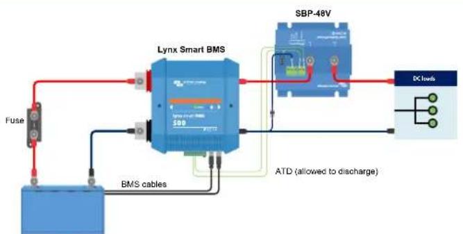 VICTRON ENERGY Smart BatteryProtect 12/24V - Smart BatteryProtect Dans un système de batterie au lithium avec un BMS externe - 2