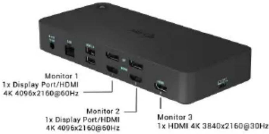 i-TEC CATRIPLEDOCKVGAPD - HDMI / DISPLAY PORT MONITOR AANSLUITING - 2