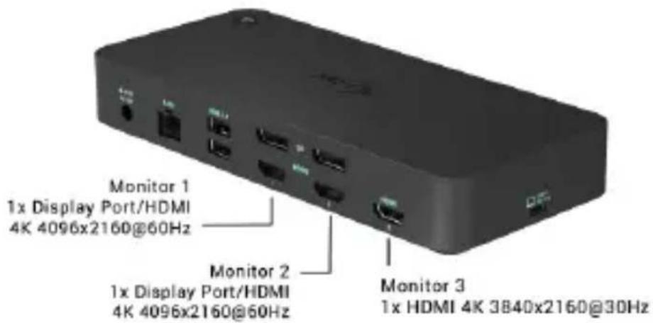 i-TEC CATRIPLEDOCKVGAPD - USB 3.0 USB-C/TB3, 3x 4K Docking Station+ VESA+PD 70W - 1