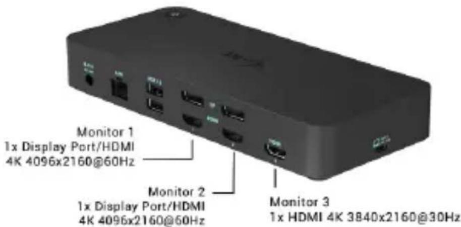 i-TEC CATRIPLEDOCKVGAPD - PŘIPOJENÍ HDMI / DISPLAY PORT MONITORU - 1