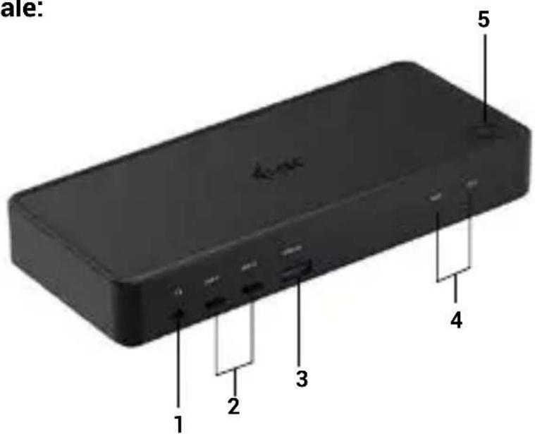 i-TEC C31DUALKVMDOCKPD - Pannello frontale: - 1