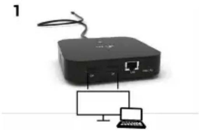 i-TEC C31DUALDPDOCKPD - CONEXIÓN DE LA PANTALLA EXTERNA CON DISPLAYPORT - 1