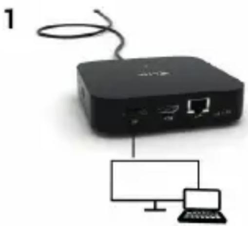 i-TEC C31HDMIDPDOCKPD65 - RACCORDEMENT D'UN MONITEUR HDMI, DISPLAYPORT - 1