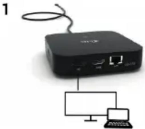i-TEC C31HDMIDPDOCKPD65 - ANSCHLUSS EINES HDMI, DISPLAYPORT-BILDSCHIRMS - 1