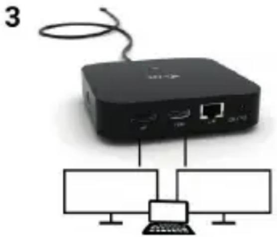 i-TEC C31HDMIDPDOCKPD65 - ANSCHLUSS EINES HDMI, DISPLAYPORT-BILDSCHIRMS - 3