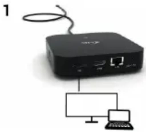 i-TEC C31HDMIDPDOCKPD65 - CONEXIÓN DE LA PANTALLA EXTERNA CON HDMI, DISPLAYPORT - 1