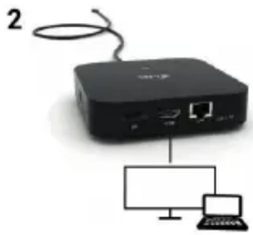 i-TEC C31HDMIDPDOCKPD65 - CONEXIÓN DE LA PANTALLA EXTERNA CON HDMI, DISPLAYPORT - 2
