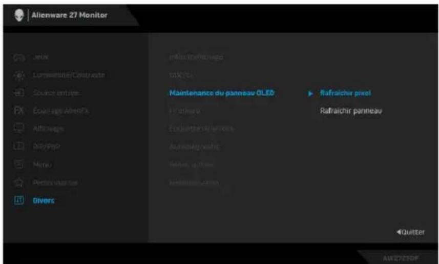 ALIENWARE AW2725DF - Maintenance du panneau OLED - 1