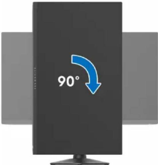 ALIENWARE AW2725DF - Pivoter dans le sens horaire - 1