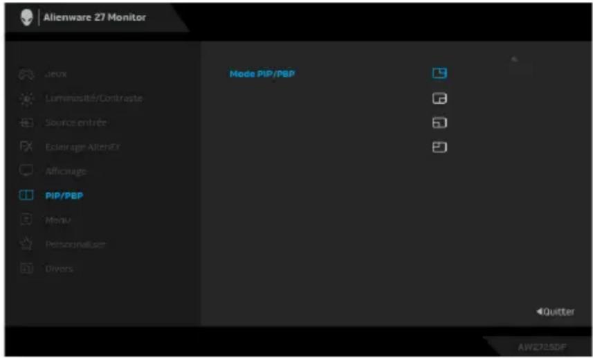 ALIENWARE AW2725DF - Mode PIP/PBP - 2