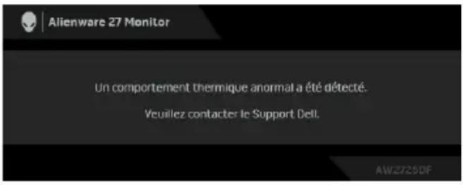 ALIENWARE AW2725DF - REMARQUE : Le message peut être légèrement différent en fonction du signal d'entrée sélectionné. - 5