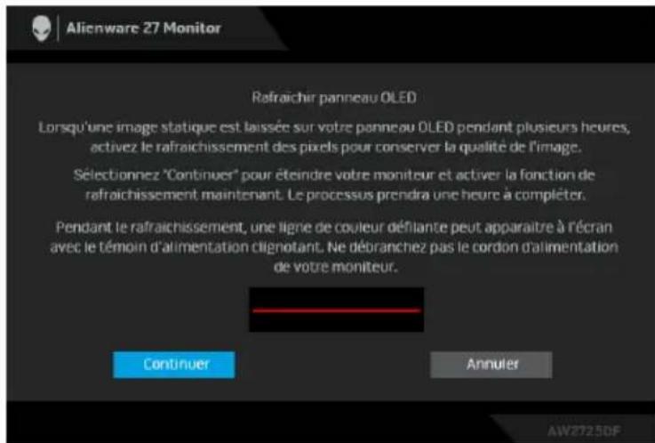 ALIENWARE AW2725DF - REMARQUE : Le message peut être légèrement différent en fonction du signal d'entrée sélectionné. - 2