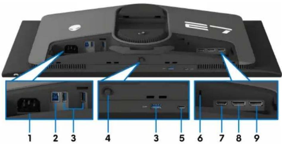 ALIENWARE AW2725DF - Vue arrière et de dessous - 1