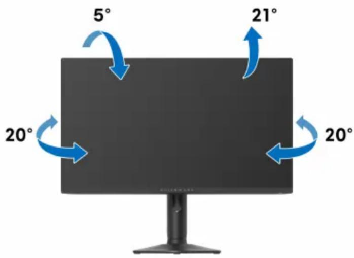 ALIENWARE AW2725DF - Réglage d'inclinaison et de pivotement - 1