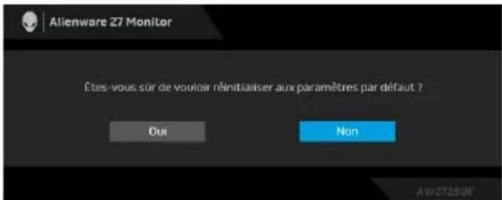 ALIENWARE AW2725DF - REMARQUE : Le message peut être légèrement différent en fonction du signal d'entrée sélectionné. - 4