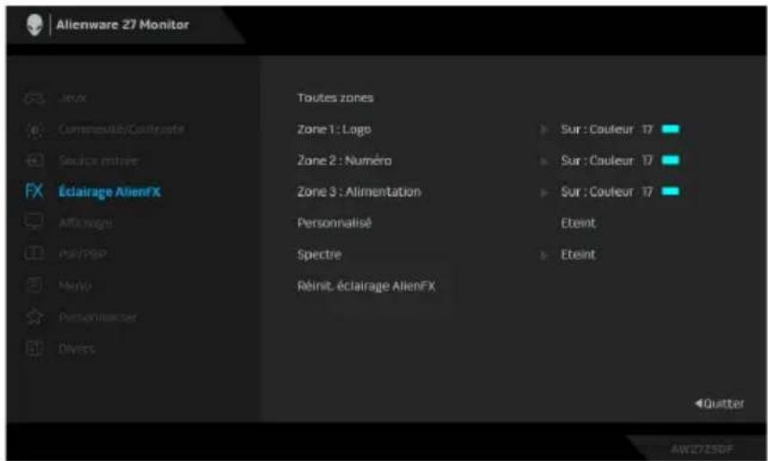ALIENWARE AW2725DF - Éclairage AlienFX - 1