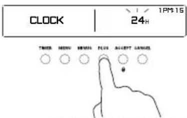 CLOCK 24H 1PM:15 TIME HOURS HOURS PLUS ACCEPT GANCEL