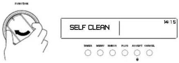 FUNCTION SELF CLEAN 14:15 TIMER MENU MINUS PLUS ACCEPT CANCEL 0