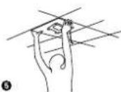 Renkforce RF-CAP-600 - a) Montage du support de fixation au plafond - 5