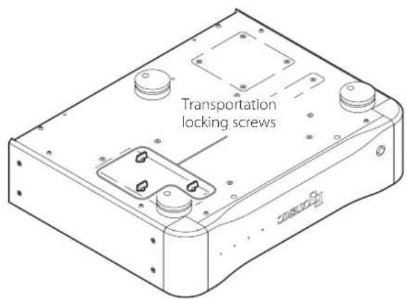 Esoteric G-01XD - About the transportation locking screws - 1