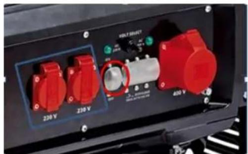 RIBIMEX PRGE5500 - Importante! Il generatoreiene fornito con un interrottore di sovraccarico. - 2