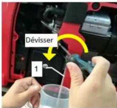 RIBIMEX PRGES2000I - 6.3.1- Drainer le carburant du carburateur (Fig. 26) - 3