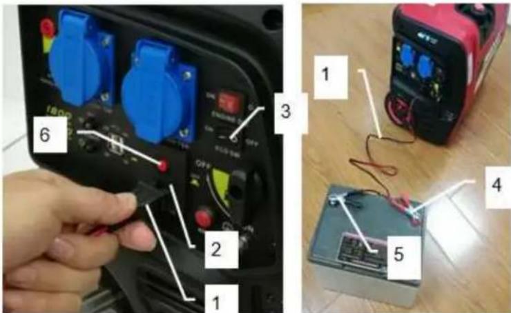 RIBIMEX PRGES2000I - 4.5- Charging battery (Fig. 20) - 1