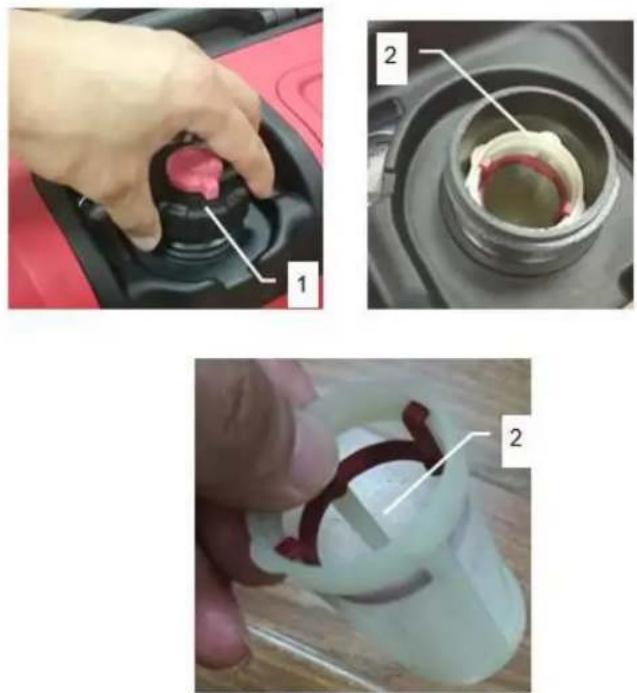 RIBIMEX PRGES2000I - 6.2.5- Nettoyage du filtre à carburant (Fig. 25) - 1