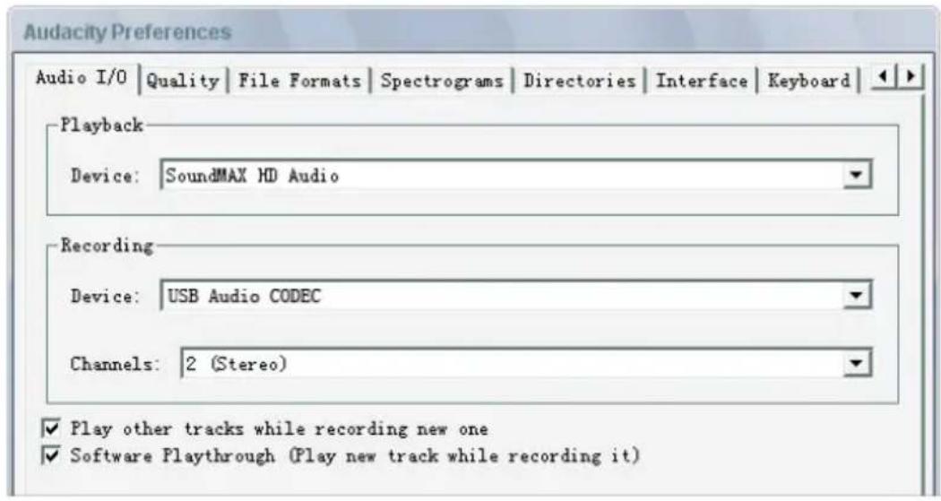 Krüger&Matz TT-602 - Configuration de l'ordinateur pour utiliser le logiciel Audacity - 2