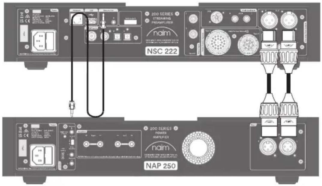 NAIM NSC 222 - Collegamento del NSC 222 all'amplificatore di potenza NAP 250 - 1