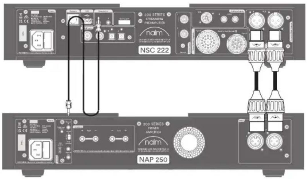 NAIM NSC 222 - Podłączenie NSC 222 do wzmacniacza mocy NAP 250 - 1