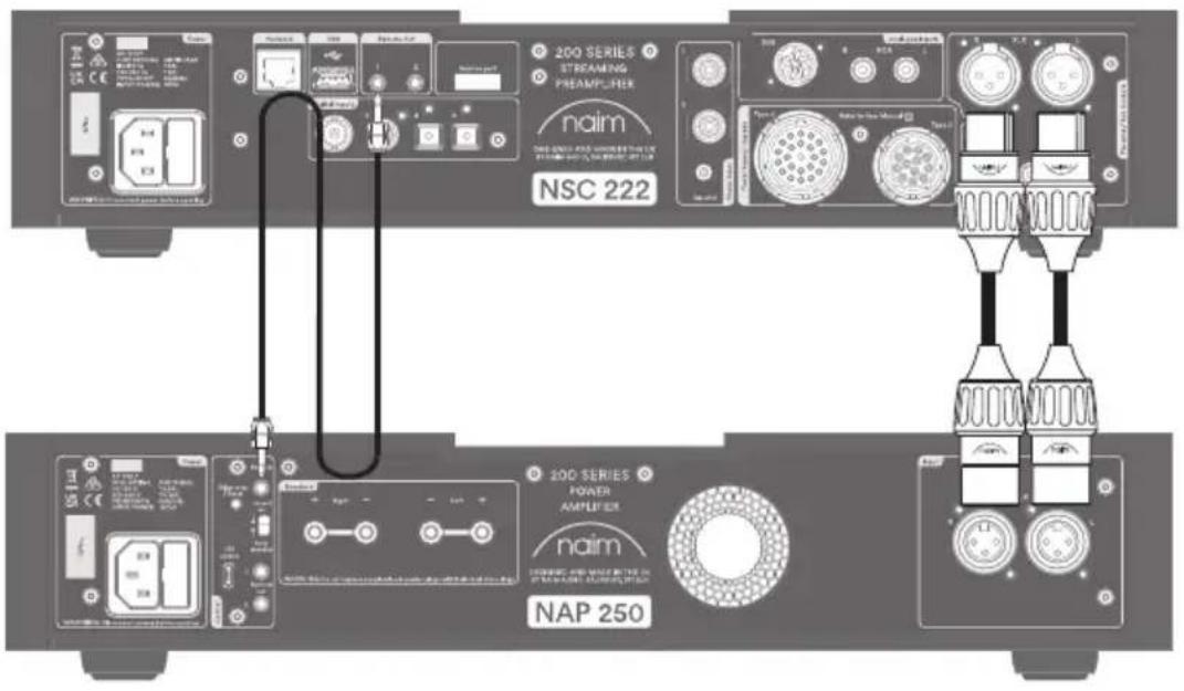 NAIM NSC 222 - 將 NSC 222 連接到 NAP 250 功率放大器 - 1