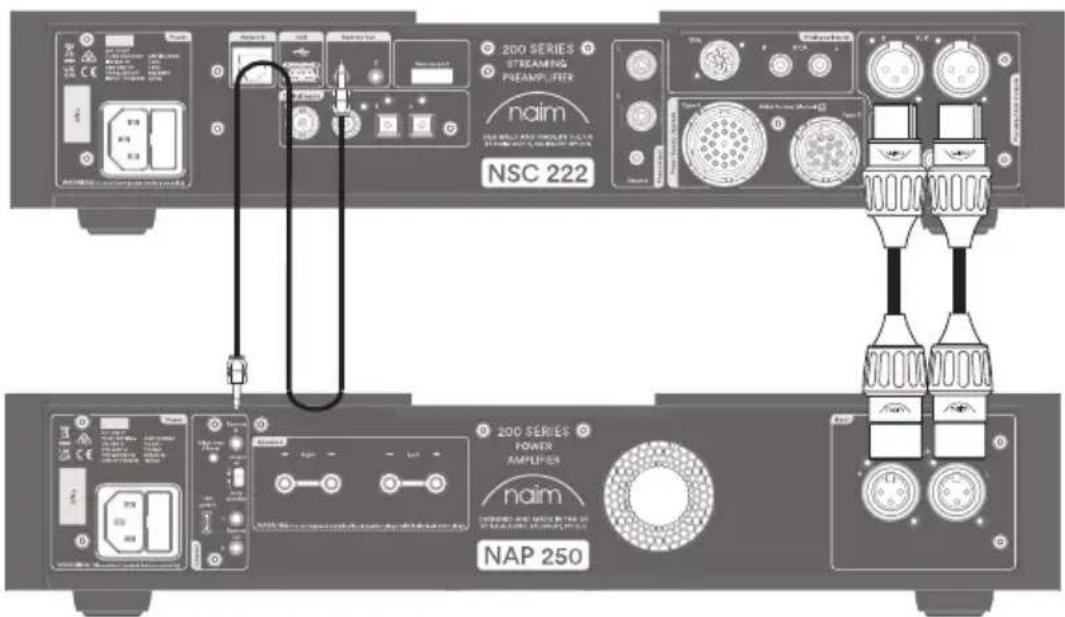 NAIM NSC 222 - Anschluss des NSC 222 an die Endstufe NAP 250 - 1