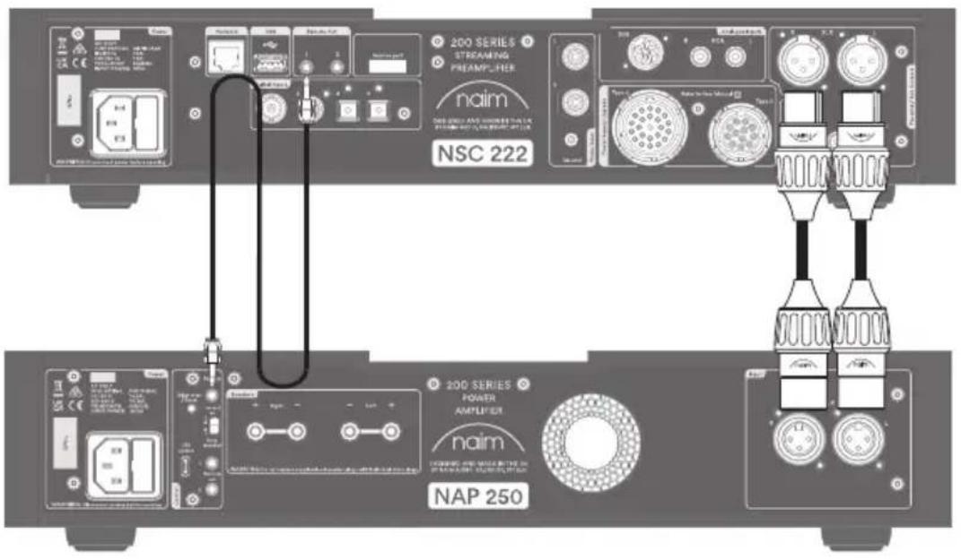 NAIM NSC 222 - 将 NSC 222 连接到 NAP 250 功率放大器 - 1