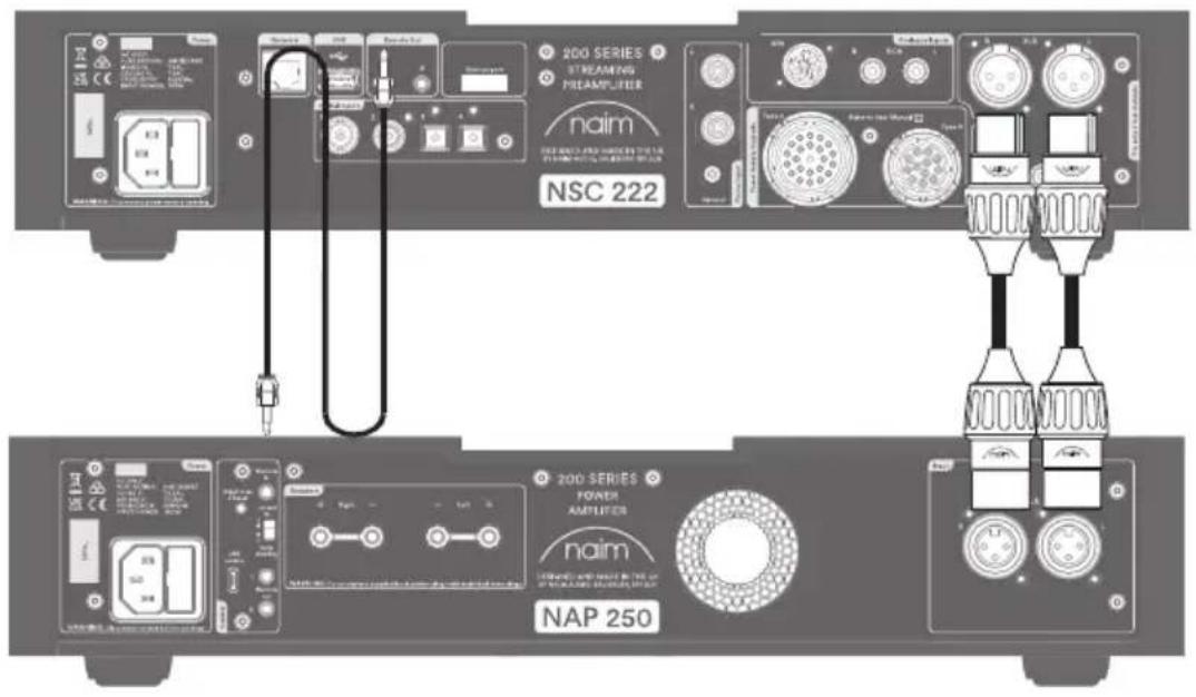 NAIM NSC 222 - Conectar el NSC 222 al amplificador de potencia NAP 250 - 1