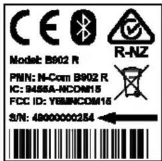 Nolan B902 - Identifikaciona proizvoda - 1