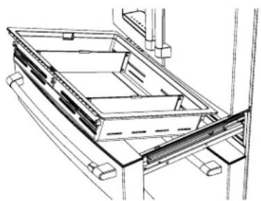 GE CAE28DM5TS5 - RE-INSTALL CONVERTIBLE DRAWER (on some models) - 1