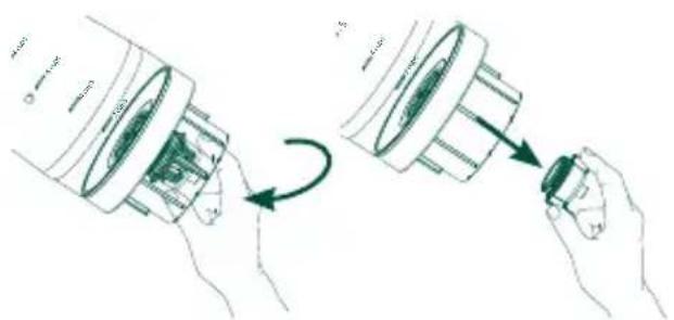 GE C7CGAAS2TS3 - Avant la première utilisation INSERTION DU FILTRE À EAU À CHARBON - 2